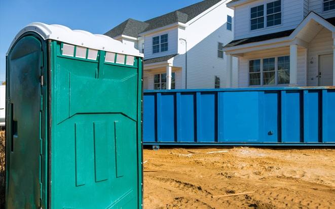 dumpster and portable toilet at a construction site project in Atascadero CA